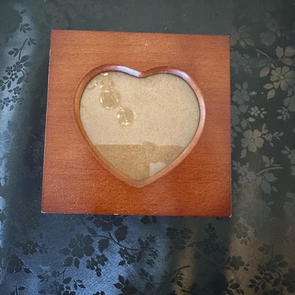 Wooden Heart Photo Frame Jewelry Box